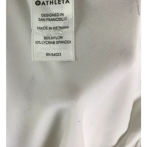 Athleta Sz XS Sunlover Hilo SPF 50+ Dress White Nylon Spandex Asymmetric - Picture 8 of 9